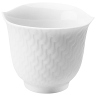 Cup, Shape "Waves Relief", white, H 5,6 cm