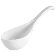 Soup ladle, Shape "Waves Relief", white, L 27,5 cm