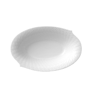 Serving dish, medium, Shape "Waves Relief", white, L 28 cm