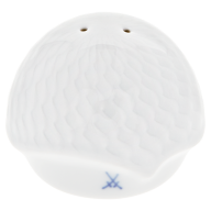 Pfefferstreuer, Form "Wellenspiel Relief", Weiß, H 4 cm