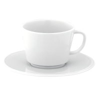 Coffee cup & saucer, Shape "Vitruv", white