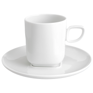 Coffee cup with saucer, Shape "nova", white, V 0,2 l