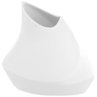 Vase, klein, Weiß, H 12 cm