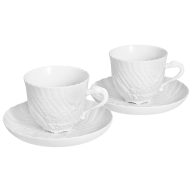 Espresso-Set, 4-tlg., Weiß, Form "Schwanendessin"