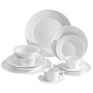 Starter set, 14-pcs for 2 persons, Shape "No 41, Royal Blossom", white