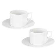 Kaffeetassen-Set "Berlin", 4-tlg., Form "Berlin", Weiß