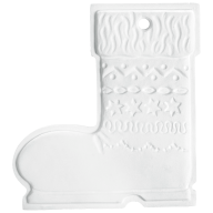 Boots, white, without glaze, H 4,5 cm