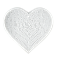 Tree decoartion, winged heart, large, Medals white, H 6 cm