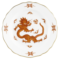 Starter- and Dessert Plate, Shape "New Cutout", Ming dragon, red, Ø 18 cm