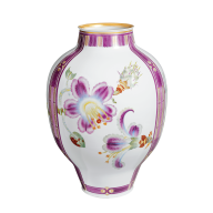 Vase "Stilisierter Rhododendron", Stilisierte Malerei nach Börner, H 56 cm