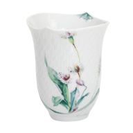Mug, Shape "Waves Relief", Woodland flora with insects, white rim, V 0,25 l