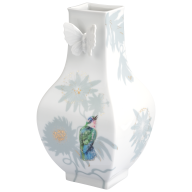 Vase, "Butterfly Collection", square, large, Exotic spring, H 25,5 cm