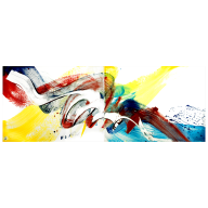 Wandbild Unikat "Rauch-Zug", 52 x 138 cm