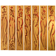 Wandgemälde "7 Graces", Unikat Ahmad Moualla, 45 x 53 cm
