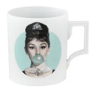 Mug, "Legends blowing Bubbles - Collection" by Michael Moebius, Audrey, blue, Shape "Berlin", V 0,25 l