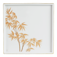 Platte, Form "MEISSEN® Cosmopolitan", "Golden Bamboo", 25 x 25 cm