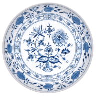 Salat- & Pastateller, Form "No 41", Zwiebelmuster, kobaltblau, weißer Rand, Ø 22,5 cm