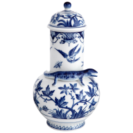 Lizard vase "Blue Crane", H 24 cm