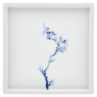 Platter, Shape "MEISSEN® Cosmopolitan", "Blue Orchid", cobalt blue, 17 x 17 cm