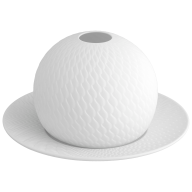 Windlicht, Wellenspiel, Form "Wellenspiel Relief", Biskuit Weiß, H 8,5 cm