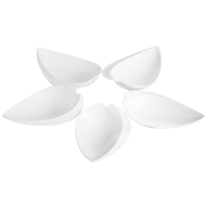 Leaf dish set, Shape "Waves Relief", bisque white