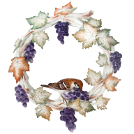 Wandschmuck Herbst, Bunt staffiert, 42 x 36 cm