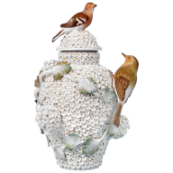 Vase with Snowballblossoms, H 29 cm