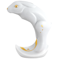 Chinesisches Tierkreiszeichen Hase, Gold staffiert, H 12 cm