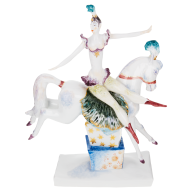 Circus Equestrian Artiste, Coloured with gold