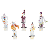 Music Clowns set, Coloured with gold