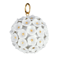 Pendant Boule Snowball Blossom, Blossom pistils gold painted decoration, Ø 2,8 cm
