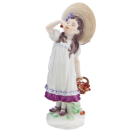 Figurine of a "Girl with cherries", H 17 cm