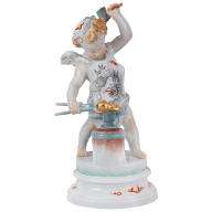 Cupid as blacksmith, Dragon, H 21 cm
