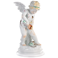 Cupid with Shirt, jubilee of swords 1722-2022, H 29 cm