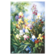 Wall Painting Irises, lim. 15, 75 x 51 cm