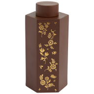 Box, Golden flower garden, Böttger Stoneware