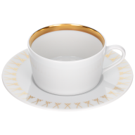 Tea cup & saucer, Swords Luxury Gold, gold rim, V 0,1 l