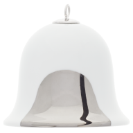 Baumschmuck Glocke, Platinpunkt, H 4,8 cm