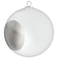 Baumschmuck Kugel, Platinpunkt, Ø 5 cm