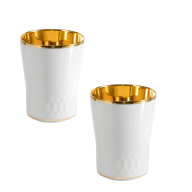 champagne goblet set, 2-pcs, Shiny gold, rich