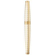 MEISSEN® Porcelain Mascara Fountain Pen, Geometric gold, H 13 cm