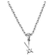 Collier Swords Basic, 925 Sterlingsilber, Länge 45 cm + Öse bei 40 cm und 42 cm, mit Tag, Ankerkette mit Karabiner