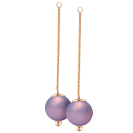 Ergänzung zu Ohrstecker Pearl Collection Lilac, 750 Roségold, 2 Porzellanperlen je 12mm