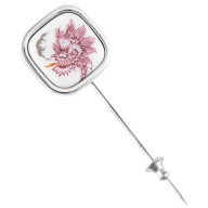 Reversnadel Ming-Drache Purpur, 925 Sterlingsilber