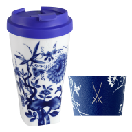 Coffee to go Becher mit Kunststoffdeckel und Manschette, Form "Nova", "The Original", weiß V 0,35 l