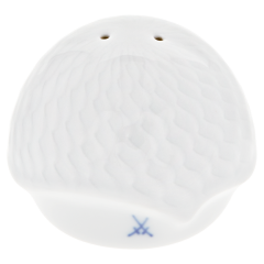 Pfefferstreuer, Form "Wellenspiel Relief", Weiß, H 4 cm