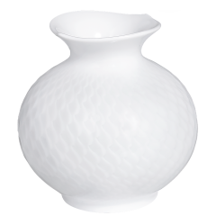 Vase mit Relief, Form "Wellenspiel Relief", Weiß, H 9 cm