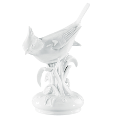 Vogel Haubenmeise, Weiß, H 16 cm