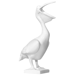 Vogel Pelikan, Weiß, H 22 cm
