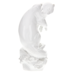 Fischotter, Weiß, H 24,5 cm